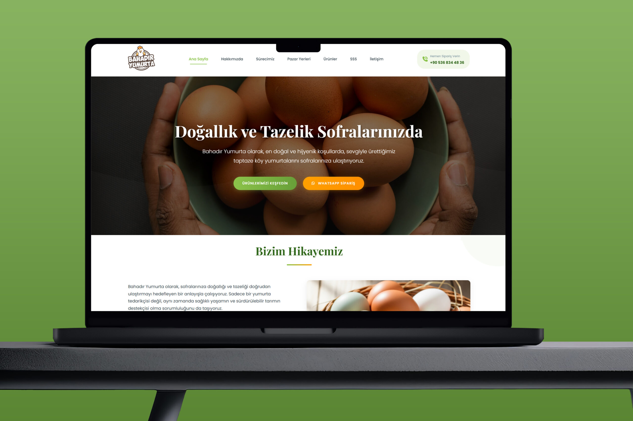 Bahadır Yumurta Web Sitesi Önizlemesi